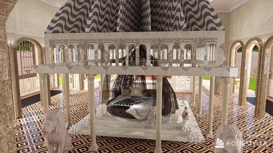 Arabian luxury room (ancient) 3d design renderings