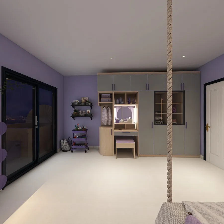 Luxury College Apartment Bedroom 3d design renderings
