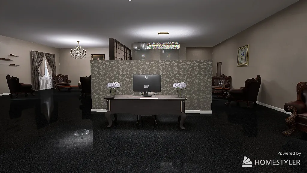 Hotel lobby 3d design renderings