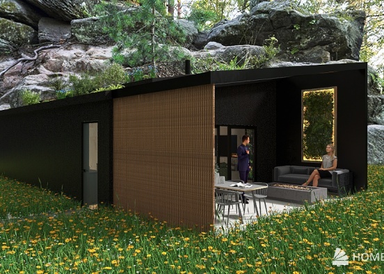Tiny house in the wood Design Rendering