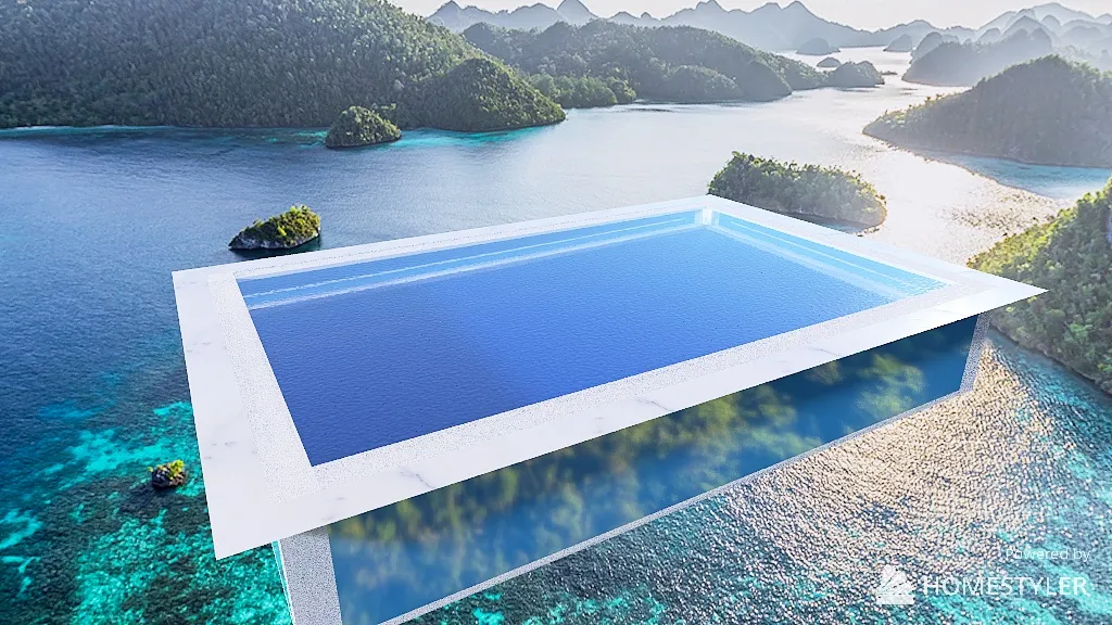Floating Pool 3d design renderings