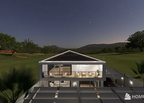 Modern villa Design Rendering