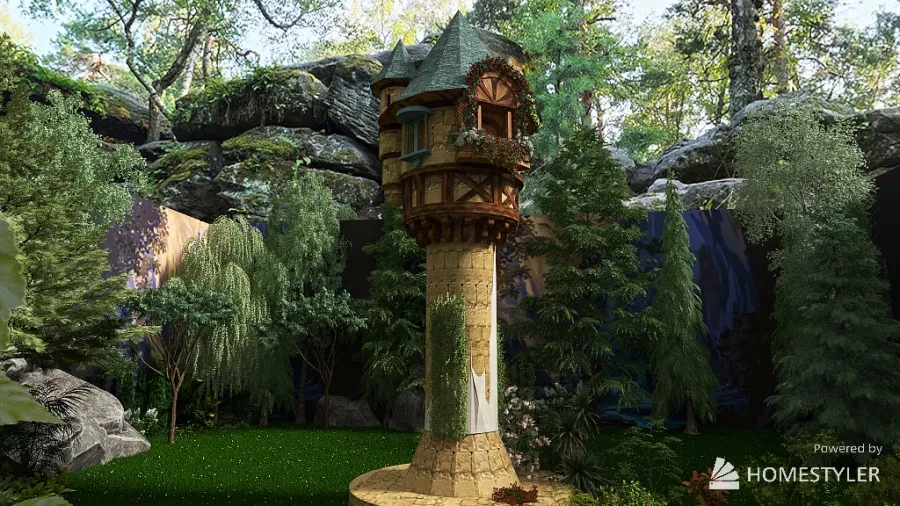Tangled tower - Rapunzel 3d design renderings