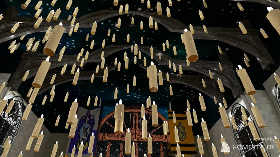 great hall hogwarts 3d design renderings