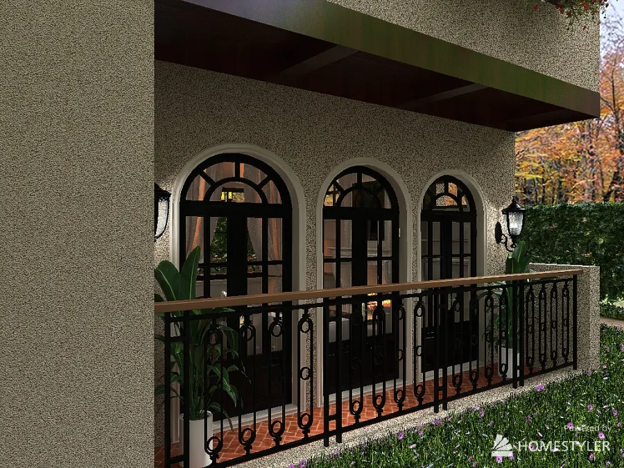Spanish Style Villa 3d design renderings