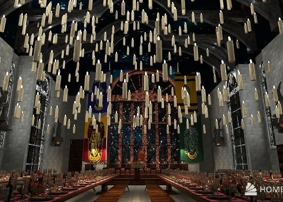 great hall hogwarts Design Rendering