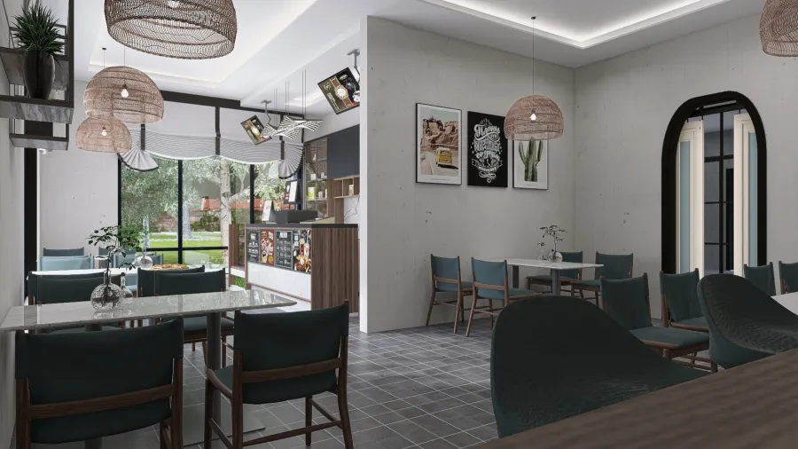 caffe 3d design renderings