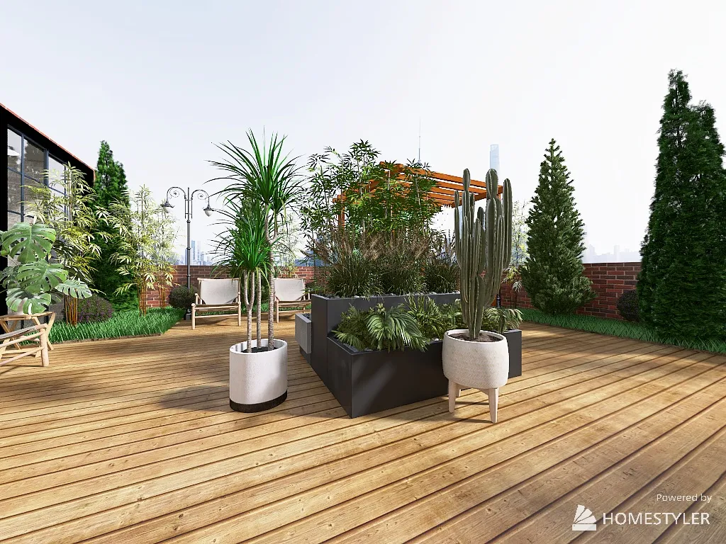 Loft With Rooftop Terrace 3d design renderings