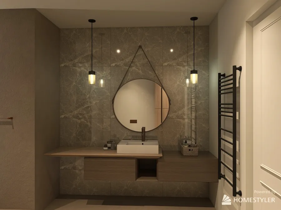 Minimalistc bathroom 3d design renderings