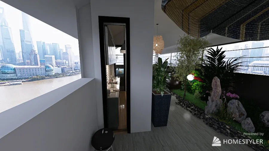 Luxury mobile home. 3d design renderings