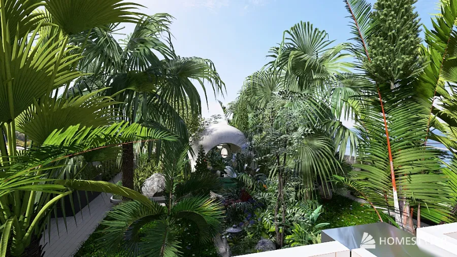 giardino sul tetto per web 3d design renderings