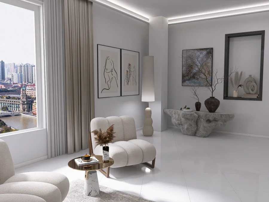 Luxe Bedroom 3d design renderings