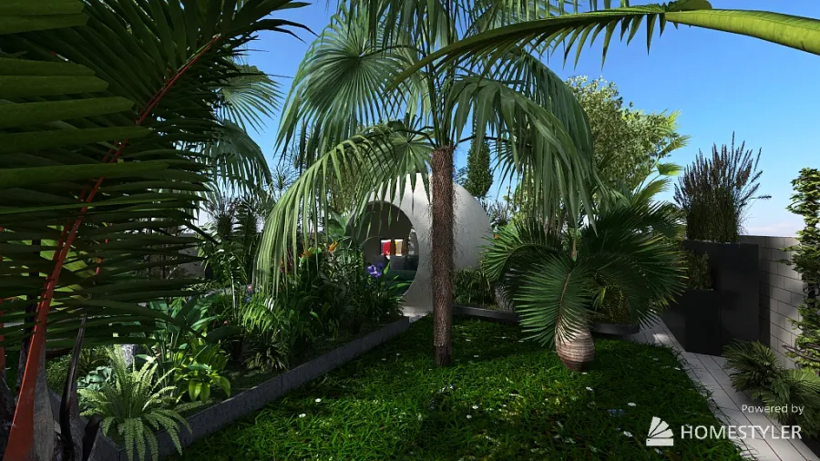 giardino sul tetto per web 3d design renderings