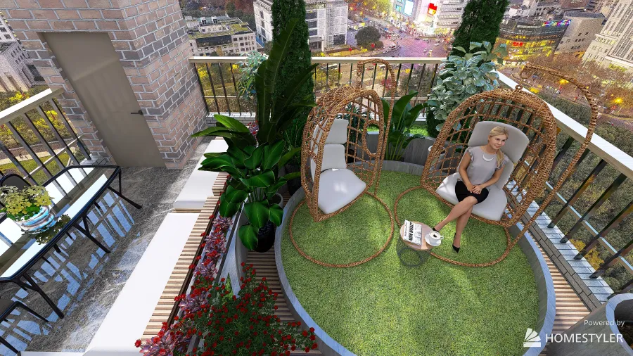 Сад на крыше 3d design renderings
