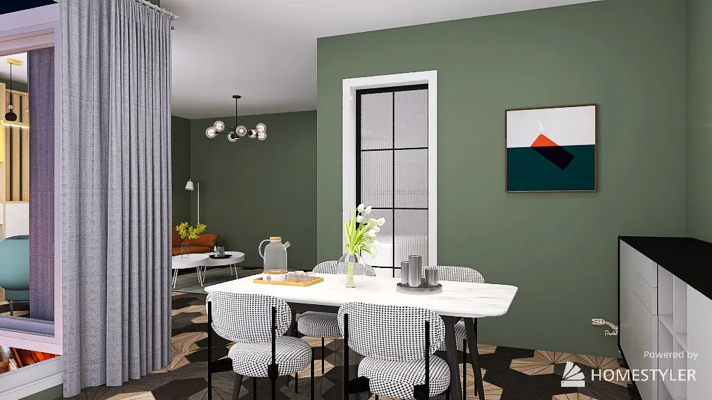 16-Modern Apartment Empt Room 3d design renderings