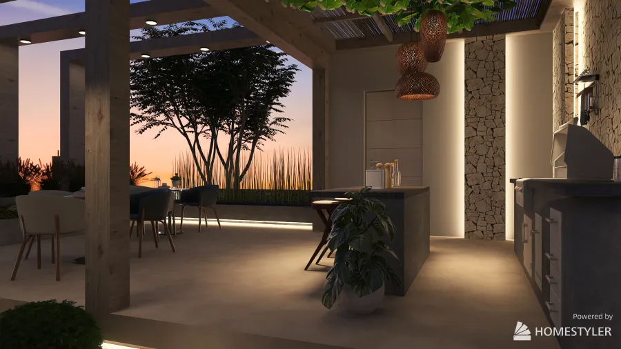Project: Rooftop Garden 3d design renderings