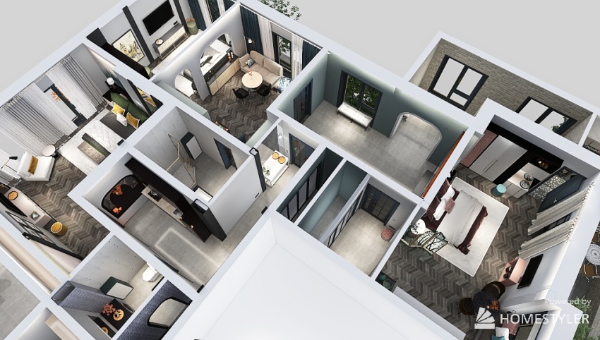 3 apartments for rent - on 2 floor - Artemiev 3d design picture 1103.3