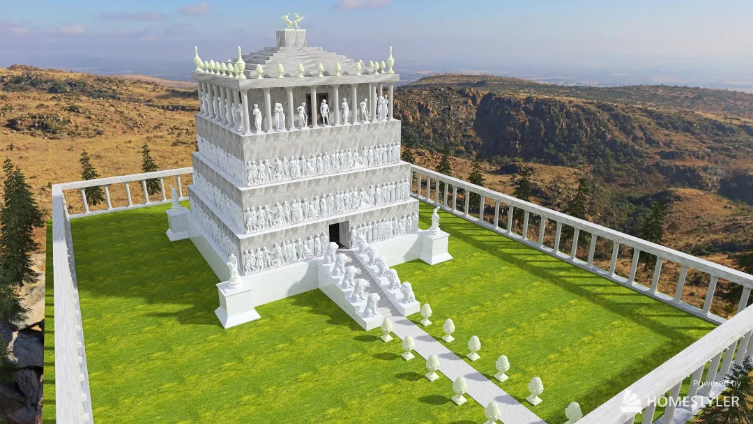 Mausoleum at Halicarnassus 3d design renderings