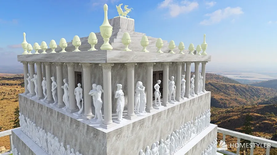 Mausoleum at Halicarnassus 3d design renderings