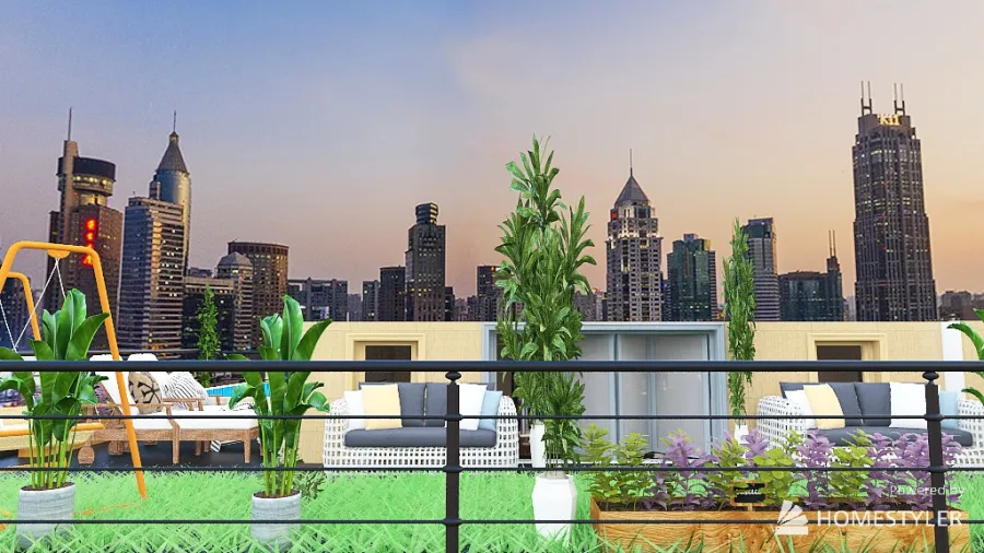 roofgarden 3d design renderings