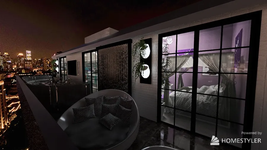 attico....modern  new yhork 3d design renderings