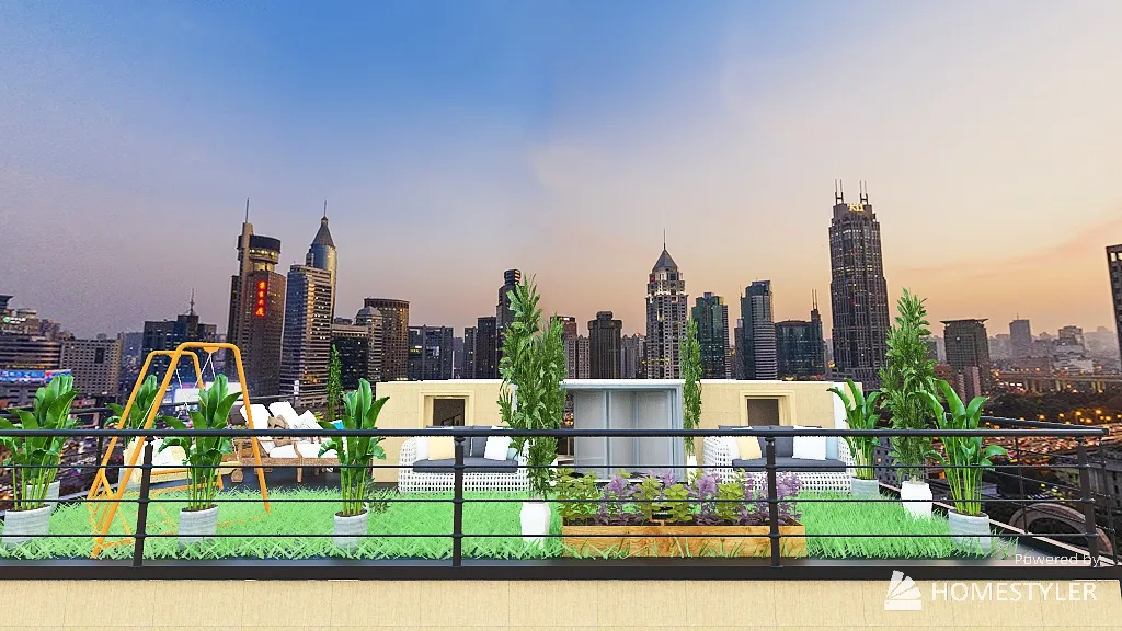 roofgarden 3d design renderings