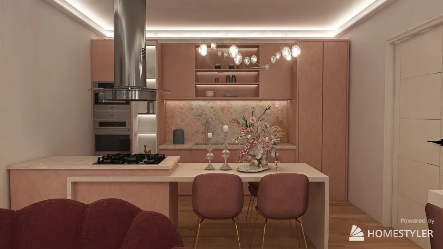Just a girl apartment 3d design renderings