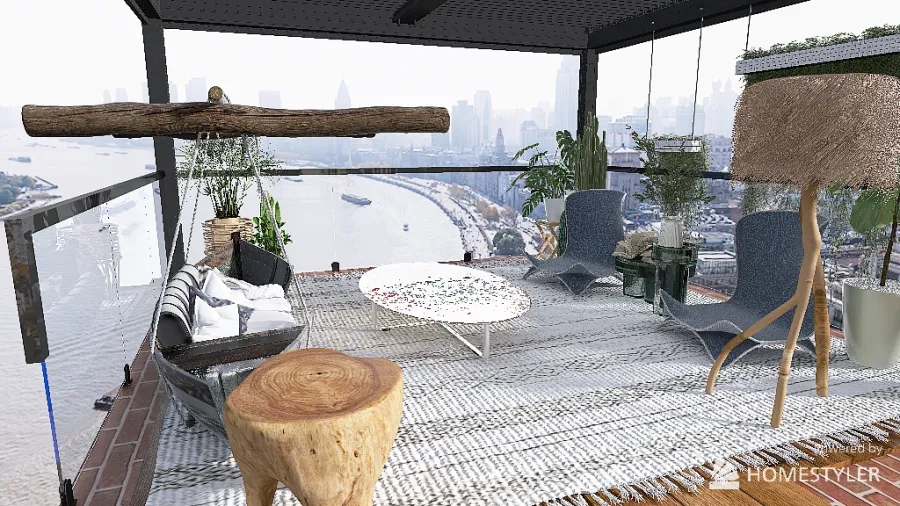 Rooftop Garden 3d design renderings
