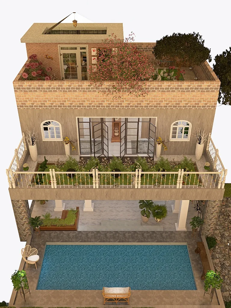 Garden on the roof 3d design picture 296.96