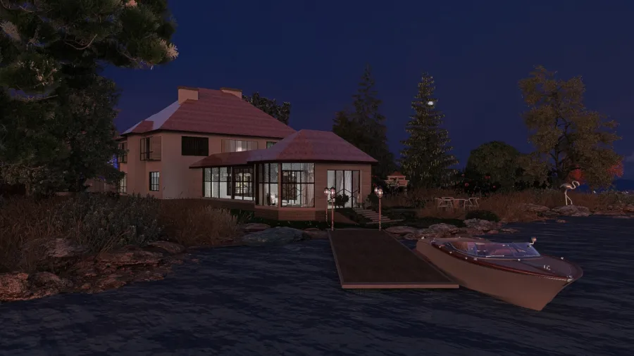 House by Lake Vichy 3d design renderings