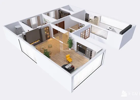 Nuevo apartamento moderno 2.5 Design Rendering