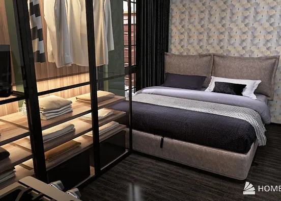 # Room 2- Bold Colors and Geometry Design Rendering