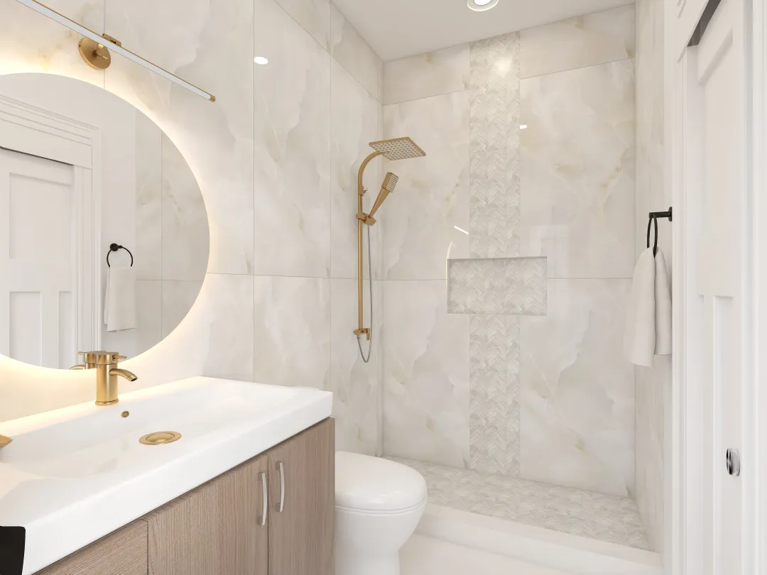 2nd d for Crystal guest bathroom 3d design renderings