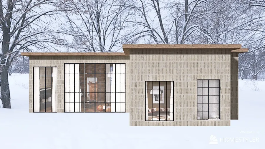 Industrial Home 3d design renderings