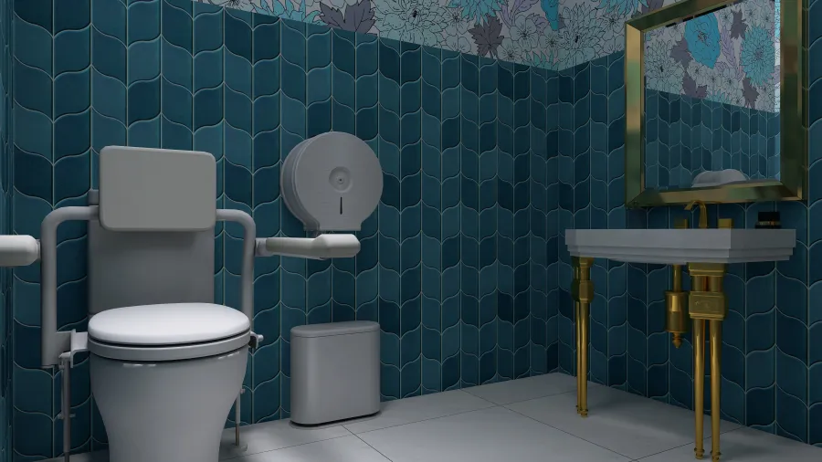 Accessible Toilet 3d design renderings