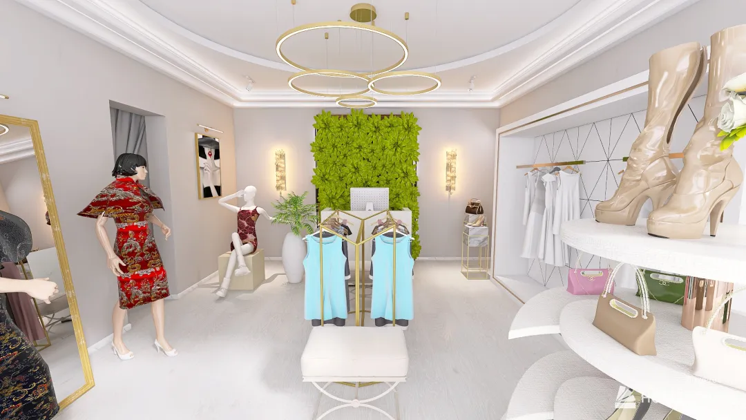 fashion store 3d design renderings