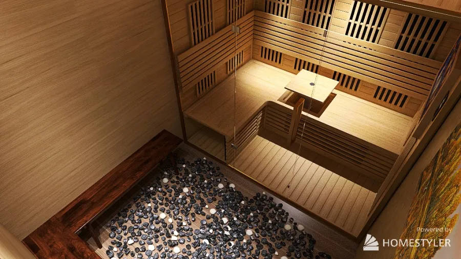 sauna room 3d design renderings
