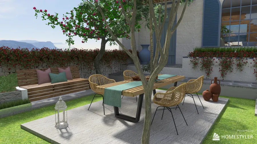 Project: Rooftop Garden (2) 3d design renderings