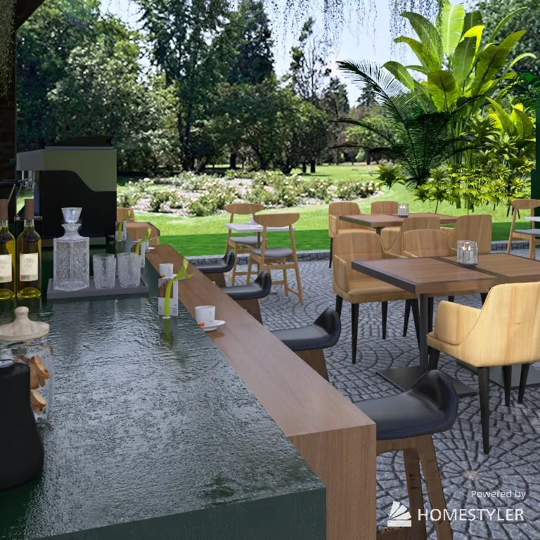 Roof of garden 3d design renderings