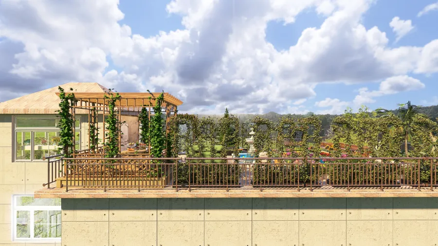Loft with Heaven Garden 🌻 3d design renderings
