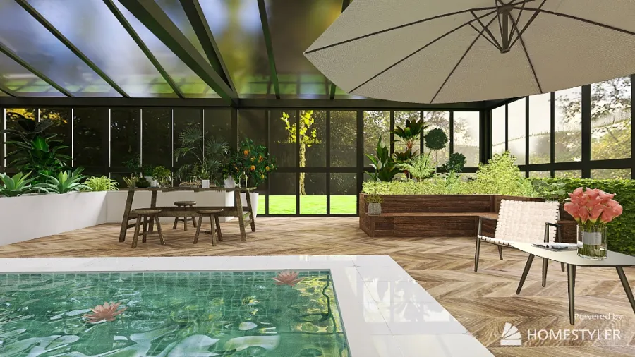 botanical green house 3d design renderings