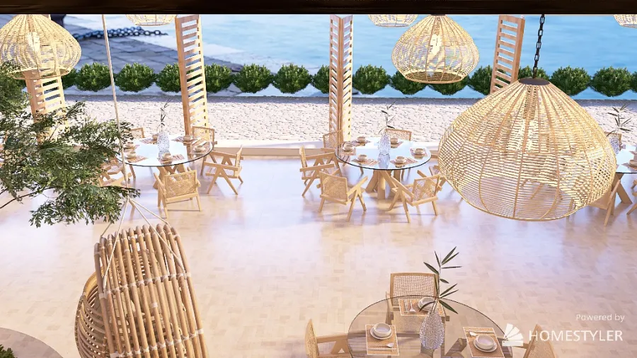 BEACH RESTAURANT 3d design renderings