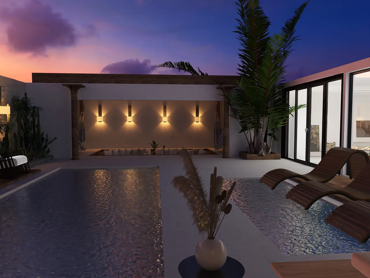 Courtyard 3d design renderings