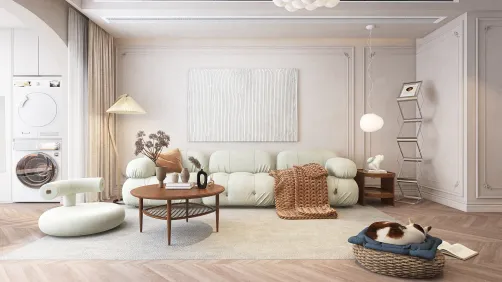 Wabi-Sabi Living Room Design