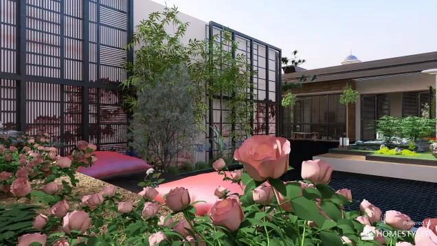 Urban Japanese rooftop garden