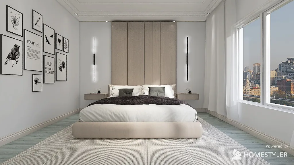 Bed room & dressing  room 3d design renderings