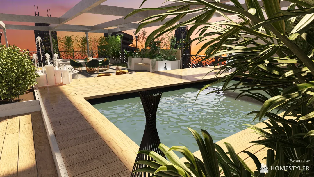 Rooftop jungle 3d design renderings