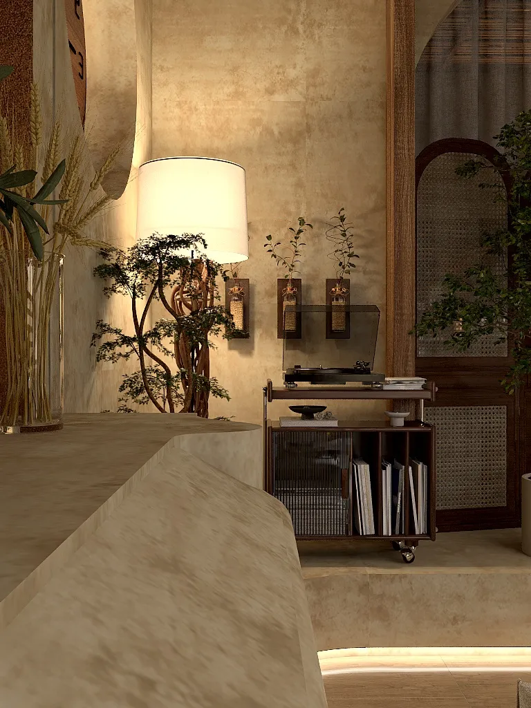 Гостиная и столовая комната 3d design renderings