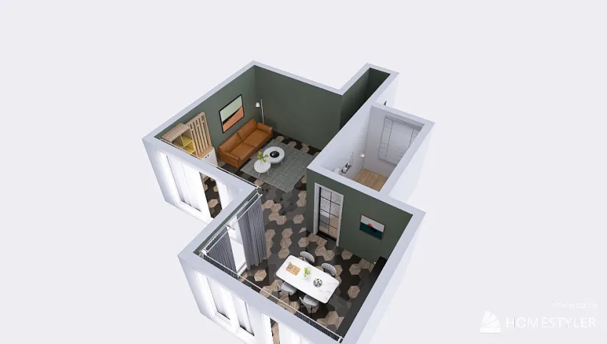 16-Modern Apartment Empt Room 3d design picture 42.49