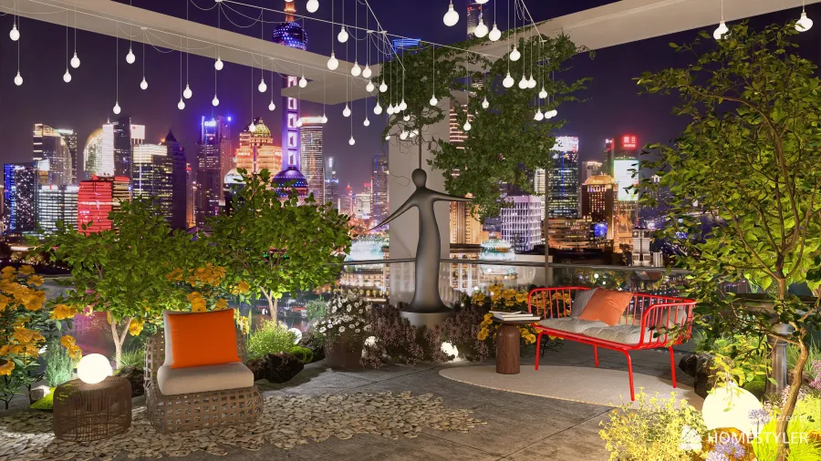 A Garden in the City 3d design renderings